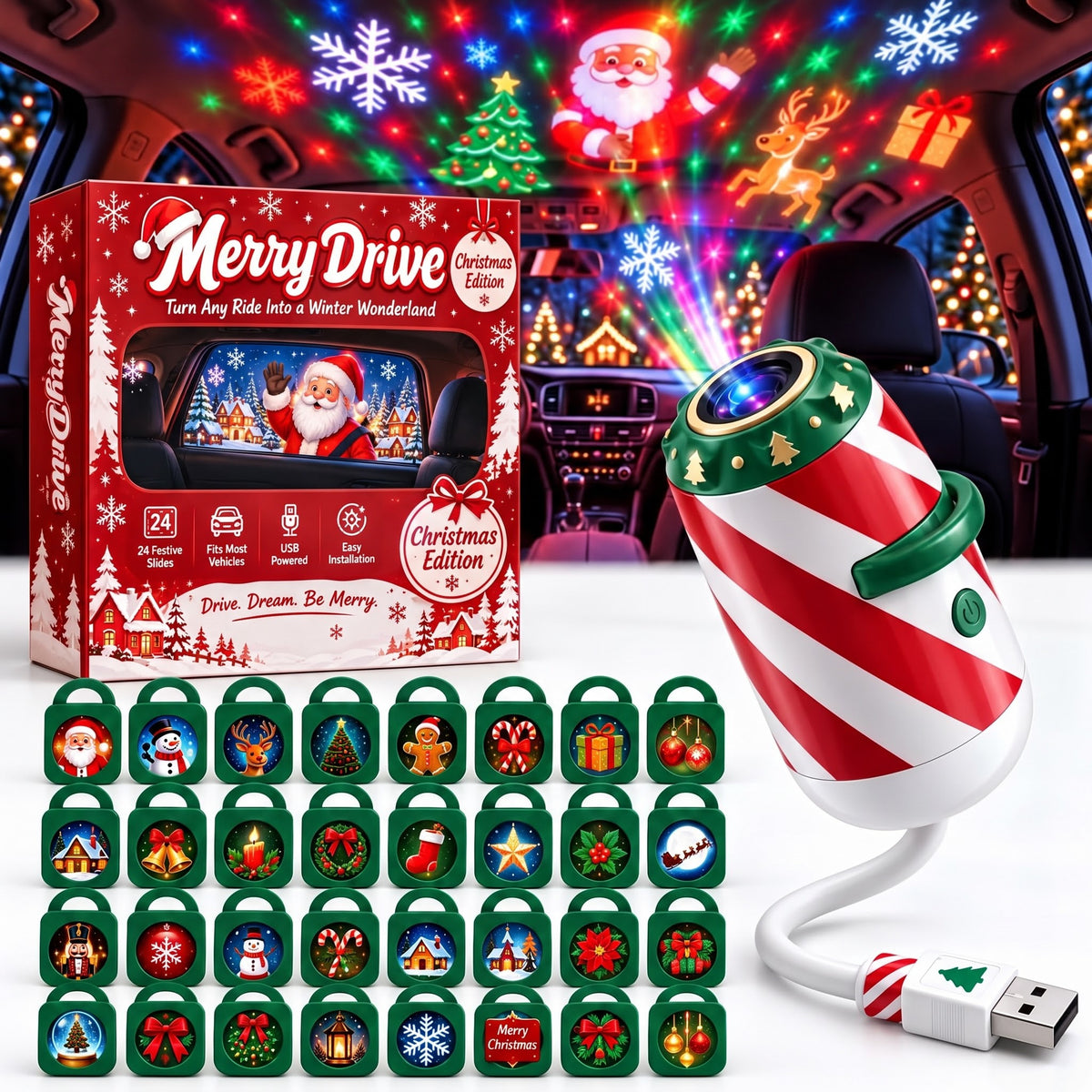MerryRide™ Car Projector
